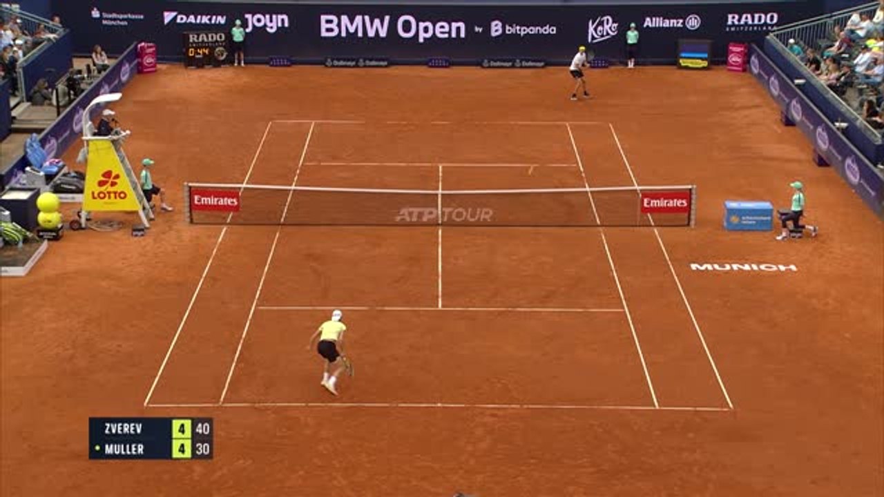 Munich - Müller battu d'entrée par Zverev