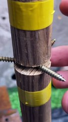 He fixed the wood in a homemade way and no one noticed the difference