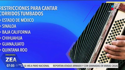Estados en los que existen restricciones para cantar narcocorridos y sus sanciones