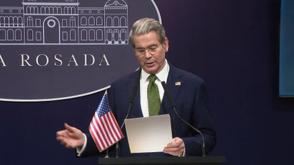Declaración conjunta del Presidente Javier Milei y el Secretario del Tesoro de los Estados Unidos, Scott Bessent, en Casa Rosada.