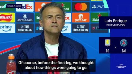 Enrique predicts 'intense' Aston Villa clash for UCL semis