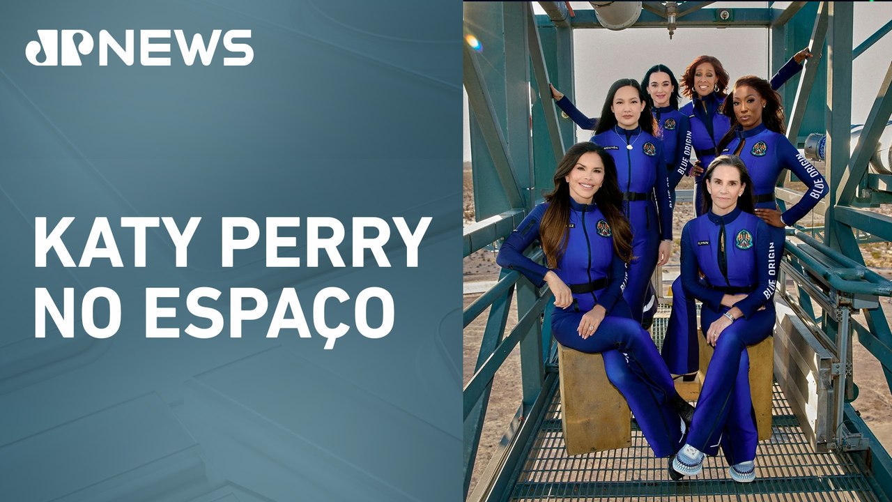 Tripulação feminina faz história em voo suborbital em foguete de Jeff Bezos