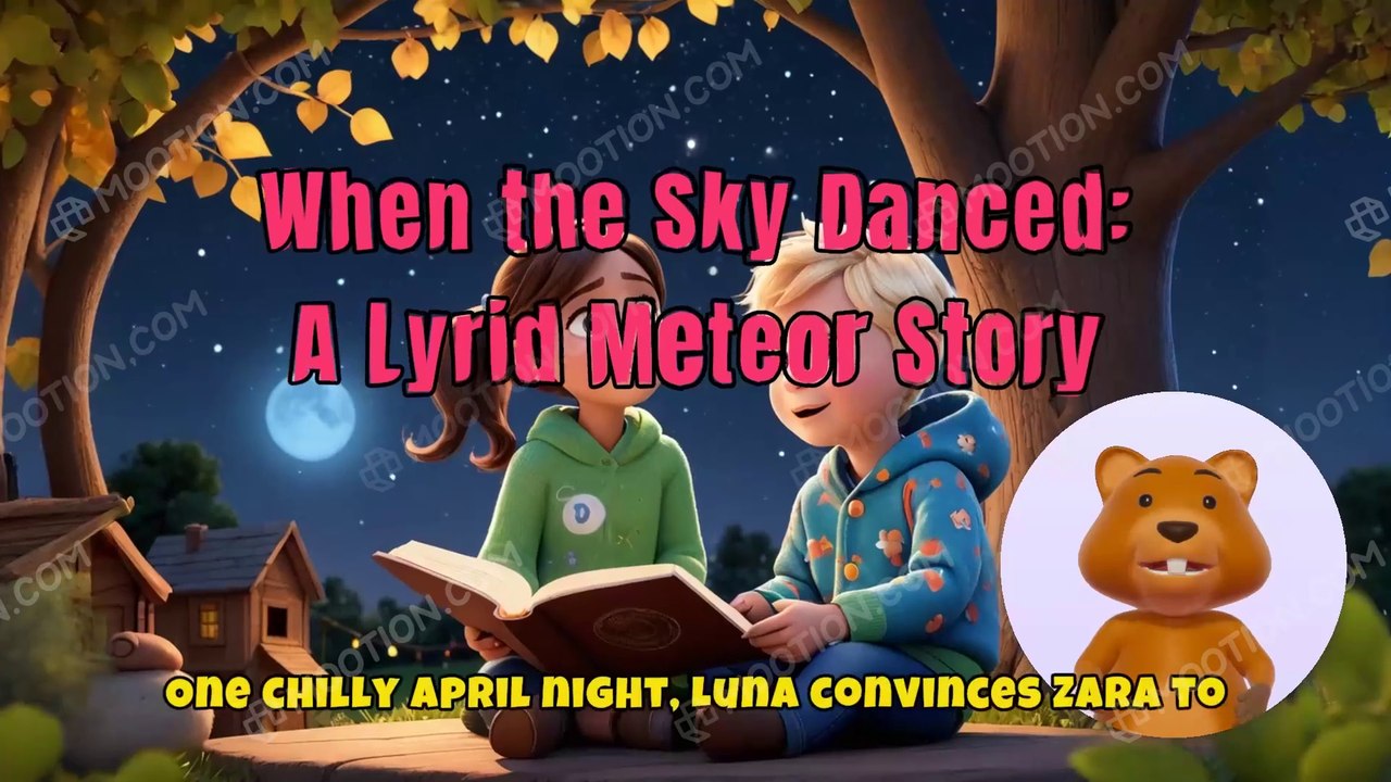 Magical Meteor Shower Adventure|Bilingual Story for Kids |When the Sky Danced! 🌌 Bilingual Lyrid Meteor Tale for Curious Kids | Urdu & English Bedtime Story|best bedtime story for kids