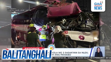 13, sugatan sa karambola ng 3 sasakyan sa NLEX; bus driver, mabilis daw ang patakbo | Balitanghali