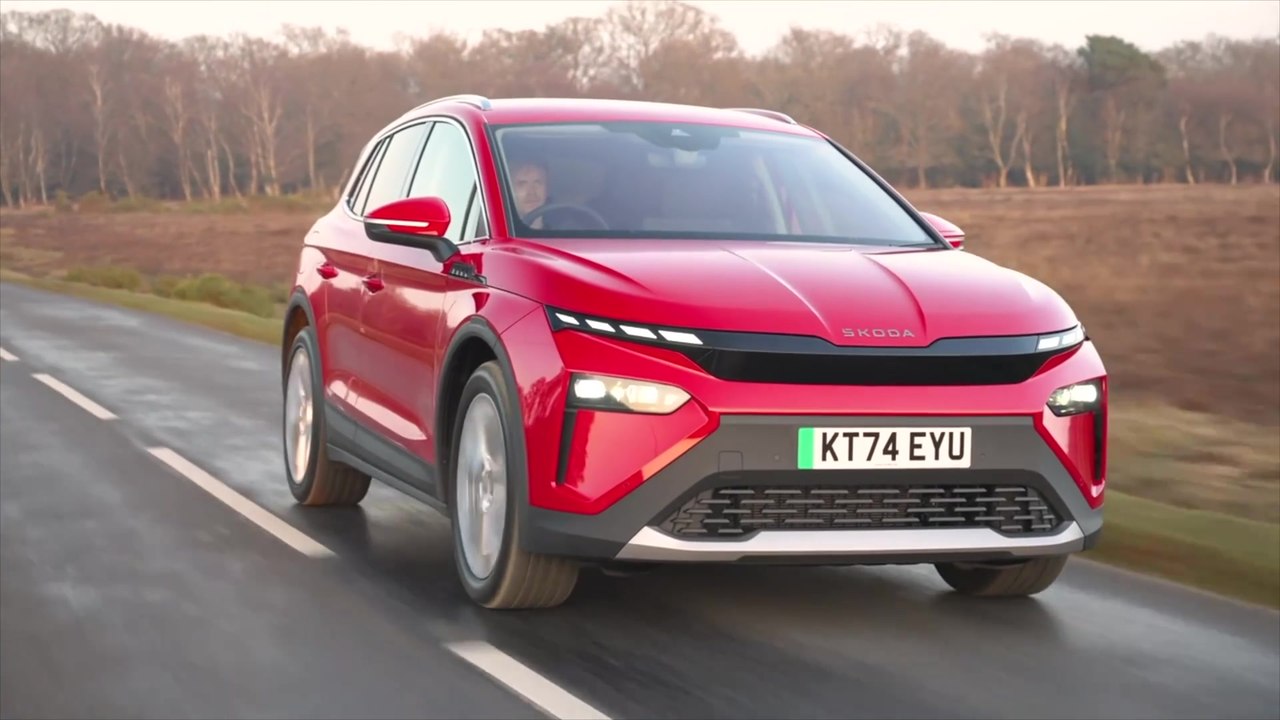 Der neue Škoda Elroq RS - Adaptives Fahrwerk DCC und Matrix-LED-Hauptscheinwerfer sind Serie, exklusive Leichtmetallfelgen