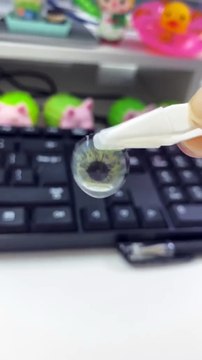 Blue Eyes with Gray Contact Lenses