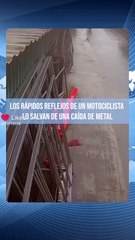 Mujer se salva de ser arrollada