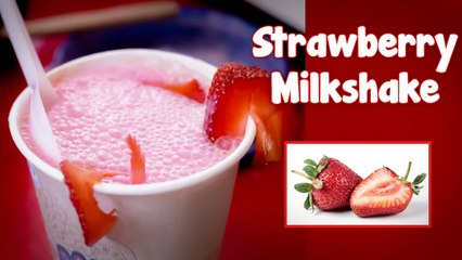 Delicious Creamy And Sweet Strawberry Milkshake ~ Without No Ice cream ~ with Cook Book