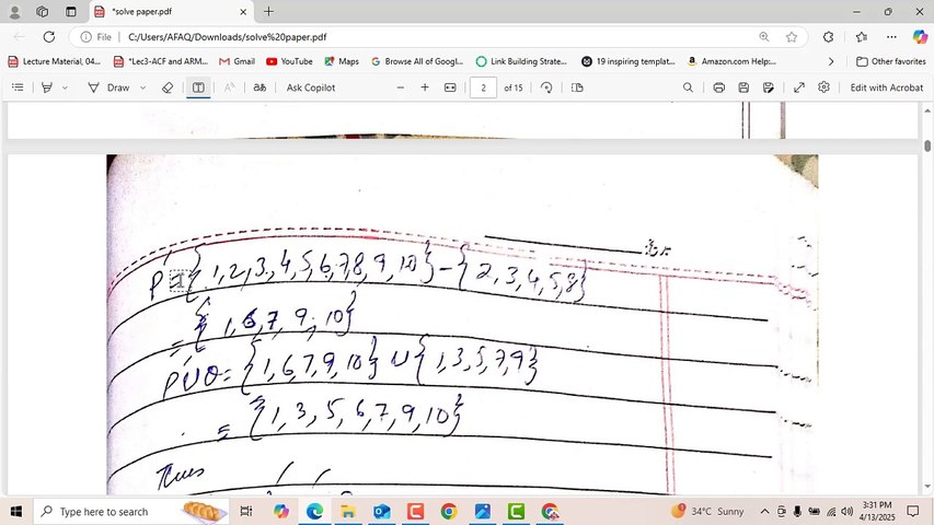 10th Class Maths Exam- SSC 2-Paper 2025 Final Solution-FBISE-Q 2 ii