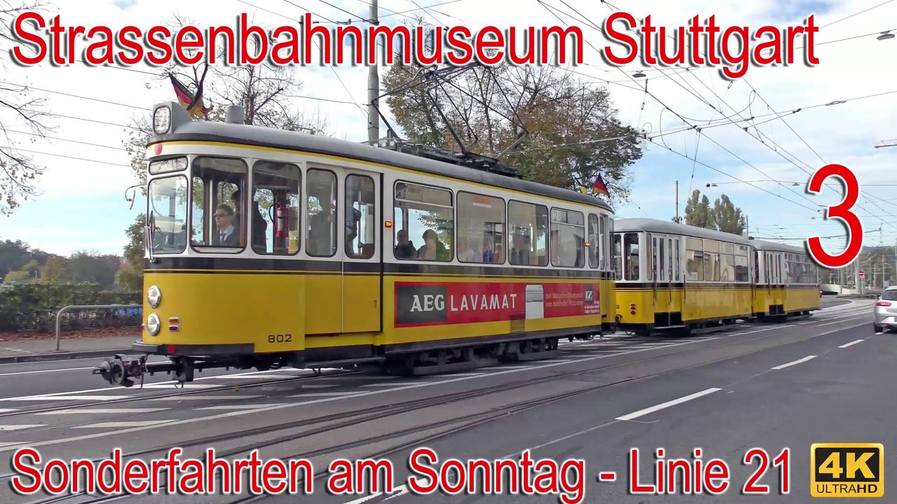 Mit der Strassenbahnlinie 21 durch Stuttgart!