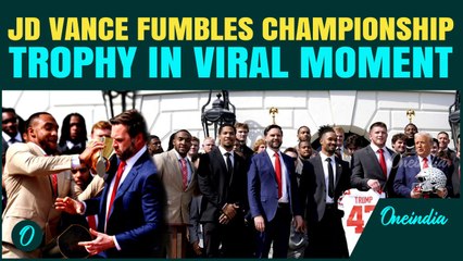 WATCH: Trump Hails Ohio State Title at White House as VP Vance Fumbles Trophy in Viral Moment