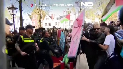 Amsterdam Üniversitesi'nde Filistin yanlısı protesto: En az beş öğrenci gözaltına alındı