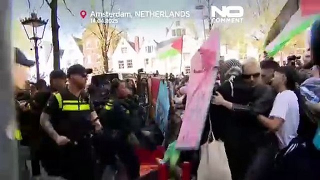 Des étudiants arrêtés lors d'une manifestation pro-palestinienne à l'université d'Amsterdam