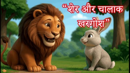 शेर और चालाक खरगोश | पंचतंत्र की नैतिक कहानी | SS Production