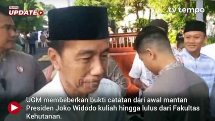 UGM: Jokowi Alumnus Fakultas Kehutanan, Lulus November 1985