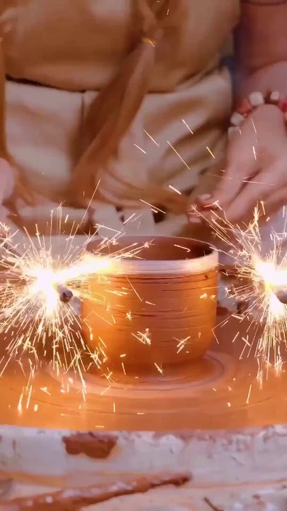 DIY a clay cup in minutes 🍵 Relaxing process! #tutorial