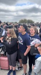Female Soldier Gets Emotional Seeing Her Family at Tap Out Ceremony