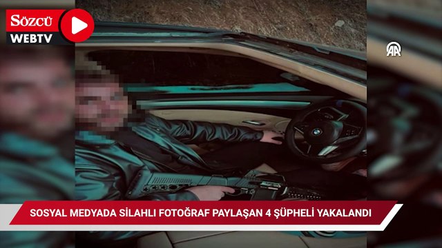 Sosyal medyada silahlı fotoğraf paylaşan 4 şüpheli yakalandı