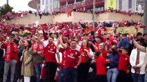 Brutal recibimiento al Real Murcia, que se jugaba el liderato.