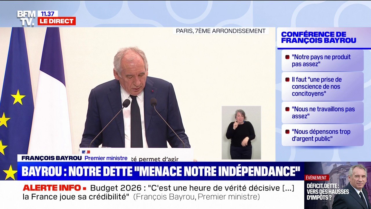 Dette: "C'est comme si chaque Français devait à sa banque près de  50 000€", détaille François Bayrou
