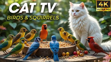 Video For Cats To Watch Bird Up Close – Real Sounds & Movements