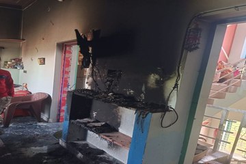 शॉर्ट सर्किट से बंद घर में लगी आग