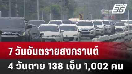 7 วันอันตรายสงกรานต์ 4 วันตาย 138 เจ็บ 1,002 คน | เข้มข่าวค่ำ | 15 เม.ย. 68