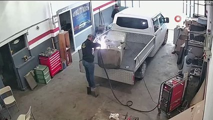 Konya'da kaynak ustası ölümden döndü! İşte böyle patladı!