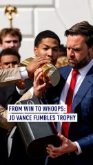 From Win to Whoops: JD Vance fumbles trophy