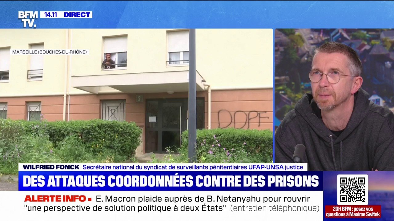 Attaques coordonnées contre des prisons: "On rentre dans quelque chose d'organisé, structuré et qui veut réellement terroriser les personnels", estime Wilfried Fonck (UFAP-UNSA justice)