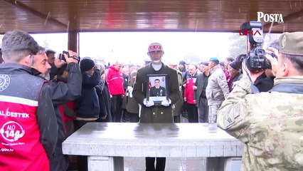 Şehit Piyade Uzman Çavuş Tokyürek'in naaşı Erzurum'da son yolculuğuna uğurlandı