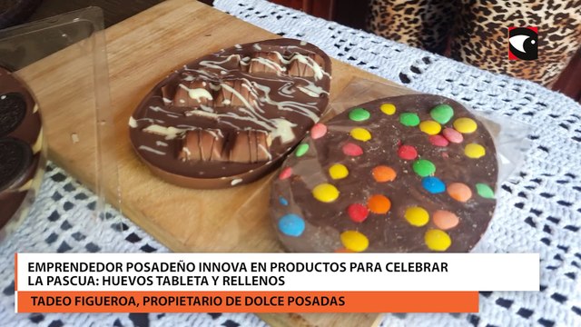 Emprendedor posadeño innova en productos para celebrar la pascua huevos tableta y rellenos
