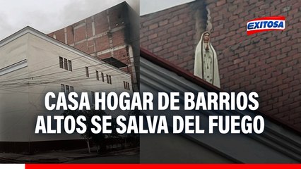 ¿Milagro? Casa hogar de Barrios Altos aledaña a incendio se salva del fuego: estatua de la Virgen luce en su fachada