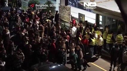 Studenci blokują wejście do serbskiej telewizji publicznej, oskarżając ją o stronniczość prorządową