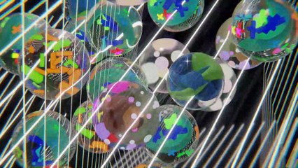 Camera flyby of marbles made in Blender 3D