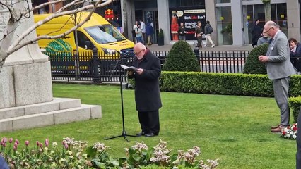Rev Ian Gilpin at a Belfast commemoration of the 113th anniversary of the sinking of the Titanic