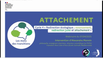 Les mots des transitions | Webinaire 3 : Attachement (Cycle 4 : "Renoncement, redirection juste et attachement")