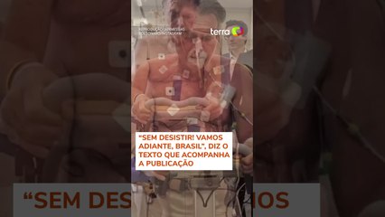 Bolsonaro publica vídeo caminhando por hospital em recuperação de cirurgia: ‘Sem desistir’ #shorts