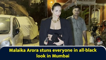 Malaika Arora stuns everyone in all-black look in Mumbai
