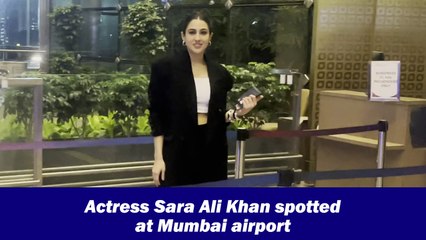 Actress Sara Ali Khan spotted at Mumbai airport