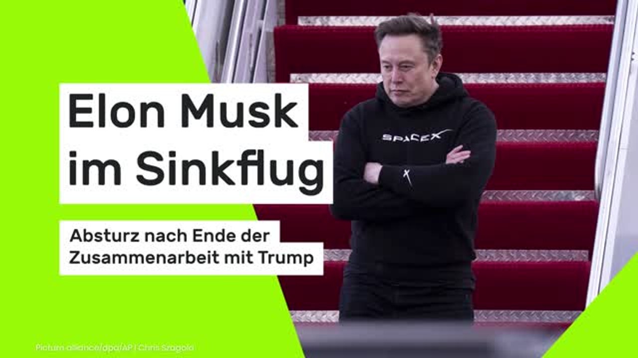 Elon Musk im Sinkflug: Absturz nach Ende der Zusammenarbeit mit Trump