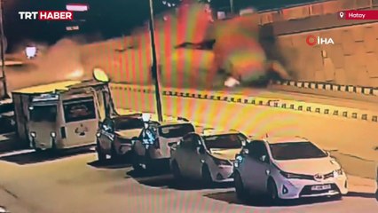 Freni patlayan arazöz duvara çarptı