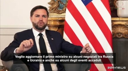 Vance a Meloni: speriamo di mettere fine presto a una guerra brutale