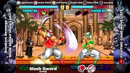 SHEIK MAHERL MOVE LIST - Breakers Revenge