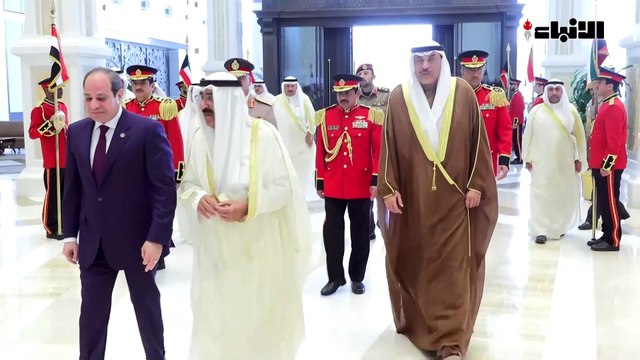 صاحب السمو الأمير الشيخ مشعل الأحمد والرئيس عبدالفتاح السيسي رئيس جمهورية مصر العربية عقدا جلسة مباحثات رسمية في قصر بيان بحضور سمو ولي العهد الشيخ صباح الخالد ورئيس مجلس الوزراء بالإنابة الشيخ فهد اليوسف وعدد من كبار المسؤولين في البلدين