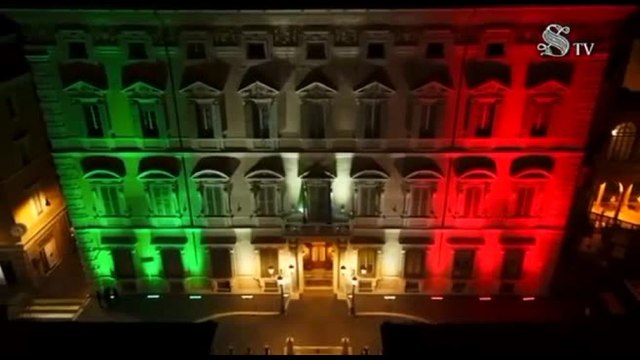 Palazzo Madama illuminato col Tricolore per il Made in Italy