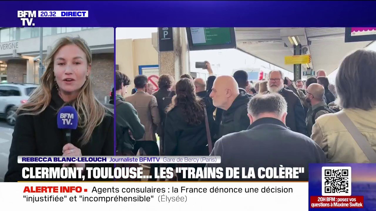 LE REPORTAGE DU 20H - SNCF: des "trains de la colère" pour réclamer des investissements sur les lignes Paris-Orléans-Limoges-Toulouse (POLT) et Paris-Clermont-Ferrand