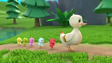 5 Little Ducks Poem for kids | (Learn Colors Poem)