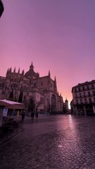 El espectacular atardecer de este martes en Segovia