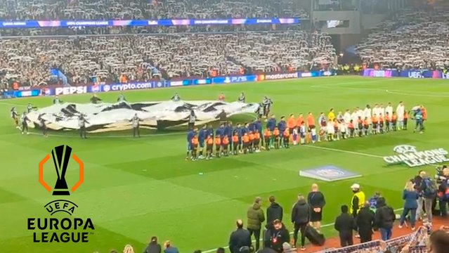 Champions League: Duelo entre Aston Villa y PSG queda marcado por oso mundial; suena himno de la Europa League